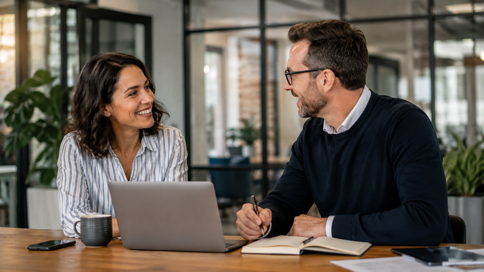 An RDU Digital advisor working through a plan with a client